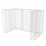 Gabionska ograda za dvije kante za otpad čelična 180x100x120 cm