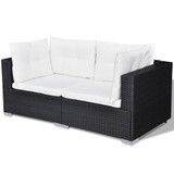 Vrtni Sofa Set 32 Kom Poli Ratan Crni