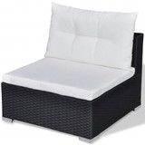 Vrtni Sofa Set 32 Kom Poli Ratan Crni