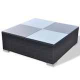 Vrtni Sofa Set 32 Kom Poli Ratan Crni