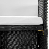 31-Dijelni Vrtni Blagovaonski Set od Poliratana Crni