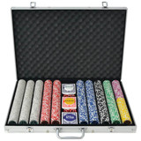 Set za Poker s 1000 Laserskih Žetona Aluminijum Set za Poker s 1000 Laserskih Žetona Aluminijum