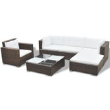 Vrtni Sofa Set 17 Kom Poli Ratan Smeđi