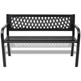 Vrtna klupa 118 cm čelik crna Vrtna klupa 118 cm čelik crna