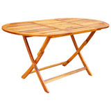 9-dijelni sklopivi vrtni blagovaonski set masivno bagremovo drvo