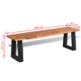 Klupa od masivnog drva akacije 160 cm Klupa od masivnog drva akacije 160 cm