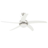 Ukrasni stropni ventilator sa svjetlom 128 cm bijeli Ukrasni stropni ventilator sa svjetlom 128 cm bijeli