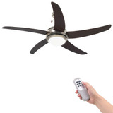 Ukrasni stropni ventilator sa svjetlom 128 cm smeđi Ukrasni stropni ventilator sa svjetlom 128 cm smeđi