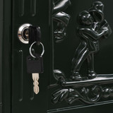 Poštanski sandučić s postoljem u vintage stilu aluminijski nehrđajući zeleni