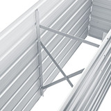 Vrtna sadilica od pocinčanog čelika 160 x 40 x 77 cm siva