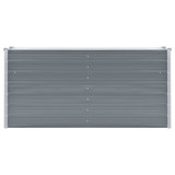 Vrtna sadilica od pocinčanog čelika 160 x 40 x 77 cm siva