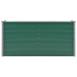 Vrtna sadilica od pocinčanog čelika 160 x 40 x 77 cm zelena