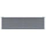 Vrtna sadilica od pocinčanog čelika 160 x 40 x 45 cm siva