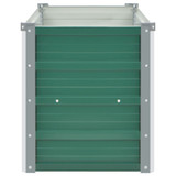 Vrtna sadilica od pocinčanog čelika 100 x 40 x 45 cm zelena