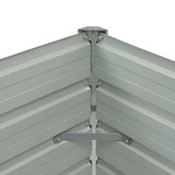 Vrtna sadilica od pocinčanog čelika 100 x 40 x 45 cm zelena