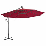 Konzolni suncobran s aluminijskom šipkom 350 cm bordo