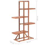 246432 Plant Stand Cedar Wood 86x36x139 cm