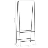Stalak za odjeću 59 x 35 x 150 cm crni Stalak za odjeću 59 x 35 x 150 cm crni