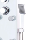 Panel za tuširanje od stakla 25 x 44,6 x 130 cm bijeli