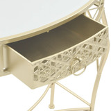 Bočni stolić u francuskom stilu metalni 82 x 39 x 76 cm zlatni Bočni stolić u francuskom stilu metalni 82 x 39 x 76 cm zlatni