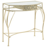 Bočni stolić u francuskom stilu metalni 82 x 39 x 76 cm zlatni Bočni stolić u francuskom stilu metalni 82 x 39 x 76 cm zlatni
