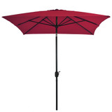 Vrtni suncobran s metalnom šipkom 300 x 200 cm bordo Vrtni suncobran s metalnom šipkom 300 x 200 cm bordo
