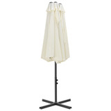 Vrtni suncobran s aluminijskom šipkom 460 x 270 cm boja pijeska Vrtni suncobran s aluminijskom šipkom 460 x 270 cm boja pijeska