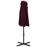 Vrtni suncobran s aluminijskom šipkom 460 x 270 cm bordo Vrtni suncobran s aluminijskom šipkom 460 x 270 cm bordo