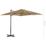 Konzolni suncobran s aluminijskom šipkom bež 250 x 250 cm Konzolni suncobran s aluminijskom šipkom bež 250 x 250 cm