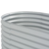 Vrtna sadilica od pocinčanog čelika 400 x 80 x 81 cm srebrna