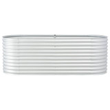 Vrtna sadilica od pocinčanog čelika 240 x 80 x 81 cm srebrna