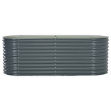 Vrtna sadilica od pocinčanog čelika 240 x 80 x 81 cm siva