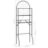 Stalak za kupaonicu crni 60 x 33 x 174 cm