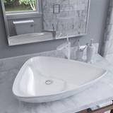 Keramički trokutasti umivaonik bijeli 645 x 455 x 115 mm Keramički trokutasti umivaonik bijeli 645 x 455 x 115 mm