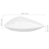 Keramički trokutasti umivaonik bijeli 645 x 455 x 115 mm Keramički trokutasti umivaonik bijeli 645 x 455 x 115 mm