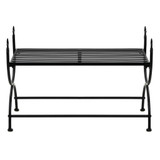 Klupa u starinskom stilu metalna 83 x 42 x 55 cm crna Klupa u starinskom stilu metalna 83 x 42 x 55 cm crna
