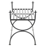 Klupa u starinskom stilu metalna 83 x 42 x 55 cm crna Klupa u starinskom stilu metalna 83 x 42 x 55 cm crna