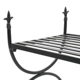 Klupa u starinskom stilu metalna 83 x 42 x 55 cm crna Klupa u starinskom stilu metalna 83 x 42 x 55 cm crna
