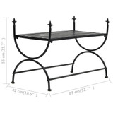 Klupa u starinskom stilu metalna 83 x 42 x 55 cm crna Klupa u starinskom stilu metalna 83 x 42 x 55 cm crna