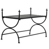 Klupa u starinskom stilu metalna 83 x 42 x 55 cm crna Klupa u starinskom stilu metalna 83 x 42 x 55 cm crna