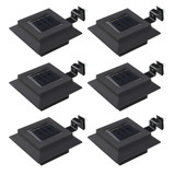 Vrtne solarne svjetiljke 6 kom LED kvadratne 12 cm crne Vrtne solarne svjetiljke 6 kom LED kvadratne 12 cm crne
