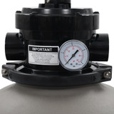 Pješčani filtar za bazen s ventilom s 4 položaja sivi 350 mm