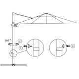 Konzolni suncobran s čeličnom šipkom bež 250 x 250 cm