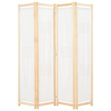 Sobna pregrada s 4 panela od tkanine 160 x 170 x 4 cm krem Sobna pregrada s 4 panela od tkanine 160 x 170 x 4 cm krem