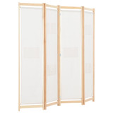 Sobna pregrada s 4 panela od tkanine 160 x 170 x 4 cm krem Sobna pregrada s 4 panela od tkanine 160 x 170 x 4 cm krem