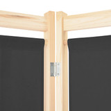 Sobna pregrada s 4 panela od tkanine 160 x 170 x 4 cm siva Sobna pregrada s 4 panela od tkanine 160 x 170 x 4 cm siva