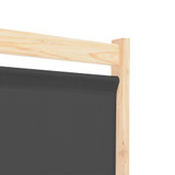 Sobna pregrada s 5 panela od tkanine 200 x 170 x 4 cm siva Sobna pregrada s 5 panela od tkanine 200 x 170 x 4 cm siva