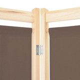Sobna pregrada s 4 panela od tkanine 160 x 170 x 4 cm smeđa Sobna pregrada s 4 panela od tkanine 160 x 170 x 4 cm smeđa
