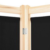 Sobna pregrada s 4 panela od tkanine 160 x 170 x 4 cm crna Sobna pregrada s 4 panela od tkanine 160 x 170 x 4 cm crna