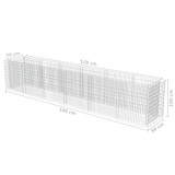 Gabionska sadilica od pocinčanog čelika 540 x 90 x 100 cm